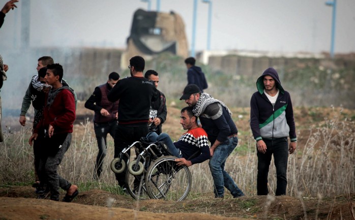 مواجهات بين الشبان وقوات الإحتلال شرق غزة